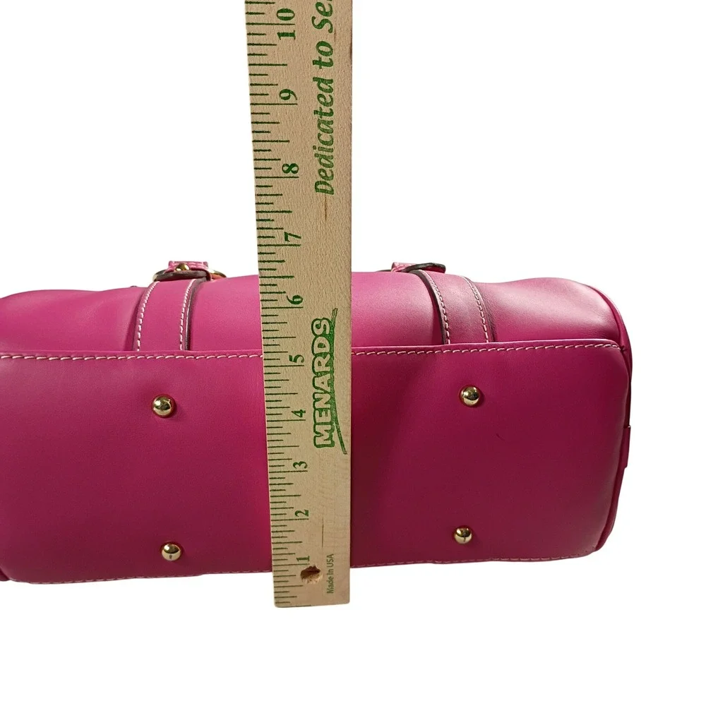 Dooney & Bourke Satchel Women Small Fuchsia Pink Tassel Leather Bag